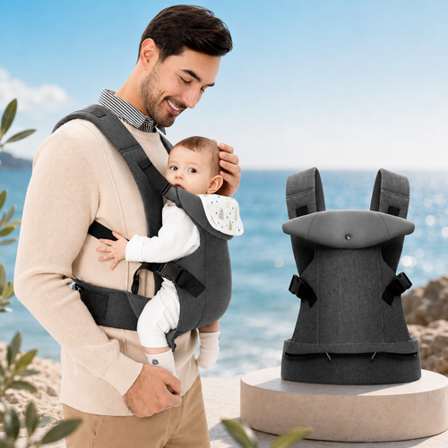 OCEANBABY Babytrage – Ergonomisch für Neugeborene bis Kleinkind (7–20 kg)