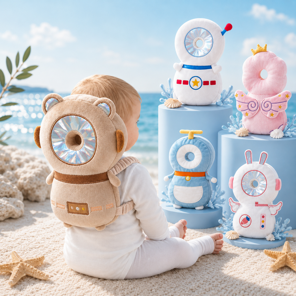 OCEANBABY Kopfschutzkissen – Verstellbarer Sturzschutz-Rucksack