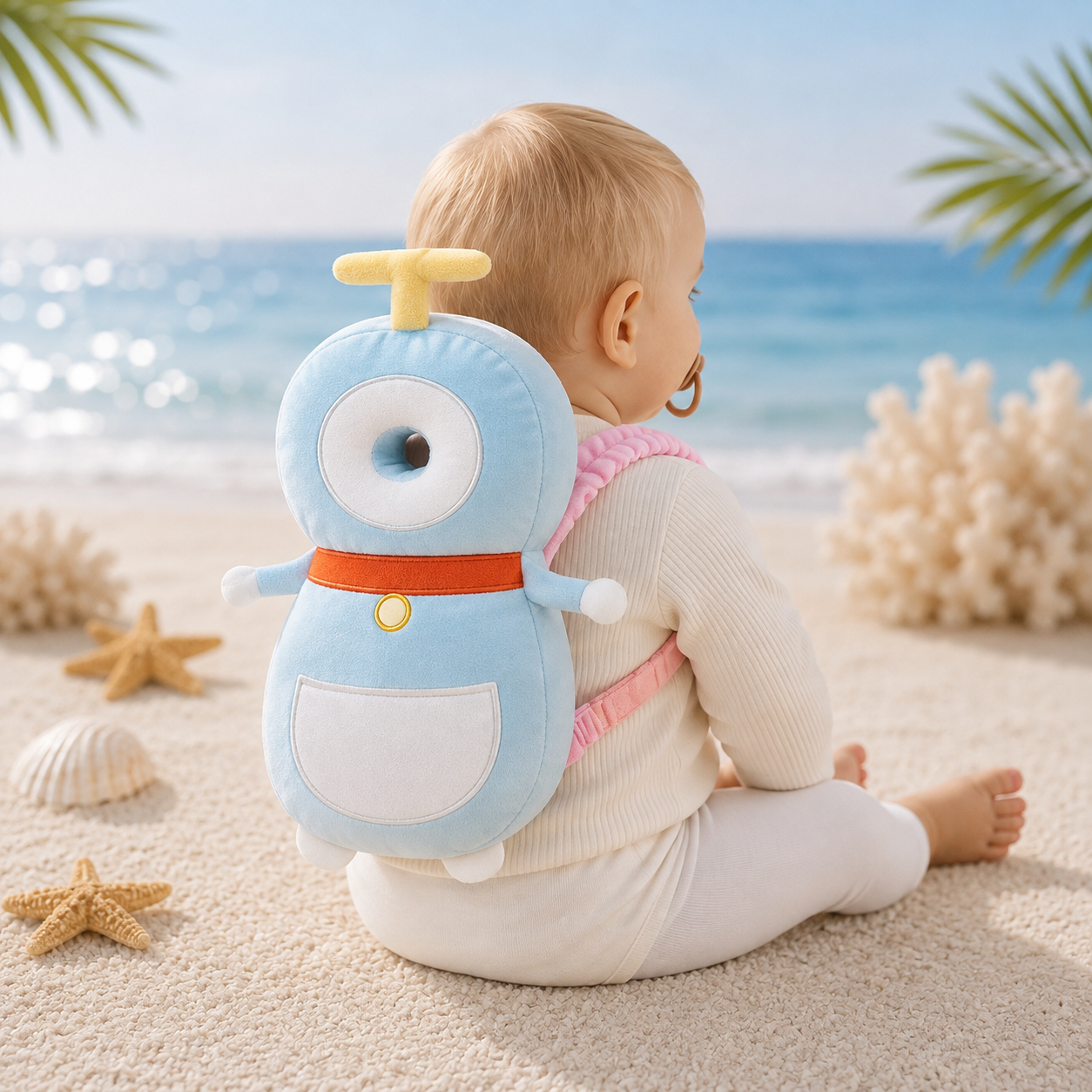 OCEANBABY Kopfschutzkissen – Verstellbarer Sturzschutz-Rucksack