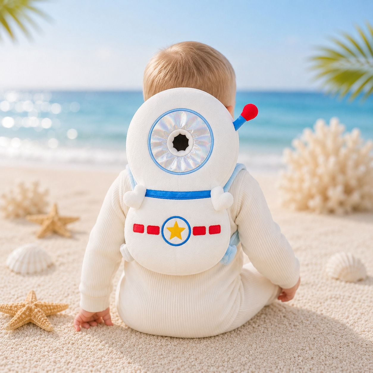 OCEANBABY Kopfschutzkissen – Verstellbarer Sturzschutz-Rucksack