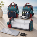 OCEANBABY Wickelrucksack – Geräumig mit Kinderwagen-Haken & Fächern